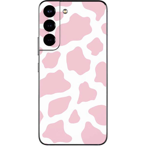 Pink Cow Print Galaxy S22 Skin